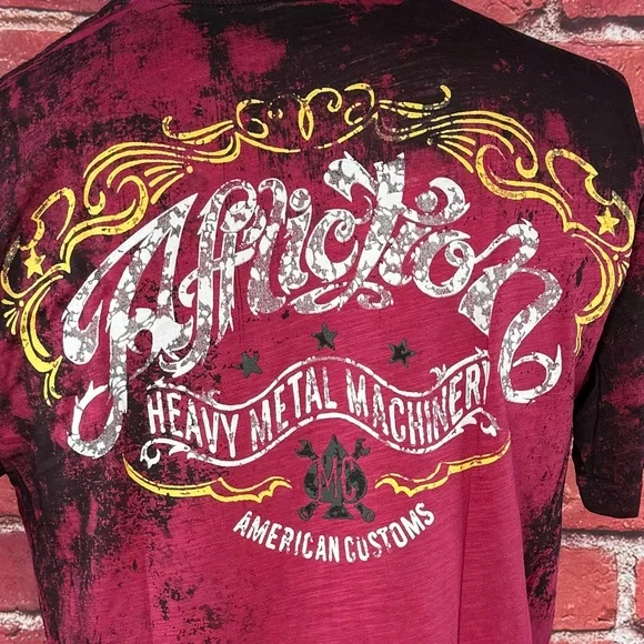 Affliction American Customs Men's Short Sleeve Graphic T-shirt -Size:XL/2XL- NWT - Picture 8 of 10